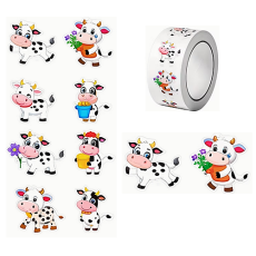 Happy Cow Stickers Roll - 50's